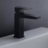 Duravit Baterie lavoar Duravit, Manhattan single lever bas. mixer S with pull-rod, monocomanda, marime S, cartus ceramic, set evacuare cu tija, schwarz mat, negru mat