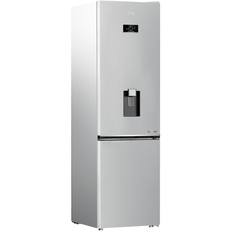 BEKO Combina frigorifica Beko, 355l, Clasa D, NoFrost, Compresor ProSmart Inverter, dozator apa, AeroFlow, HarvestFresh, display, H 203.9, Marble (Glossy Grey)