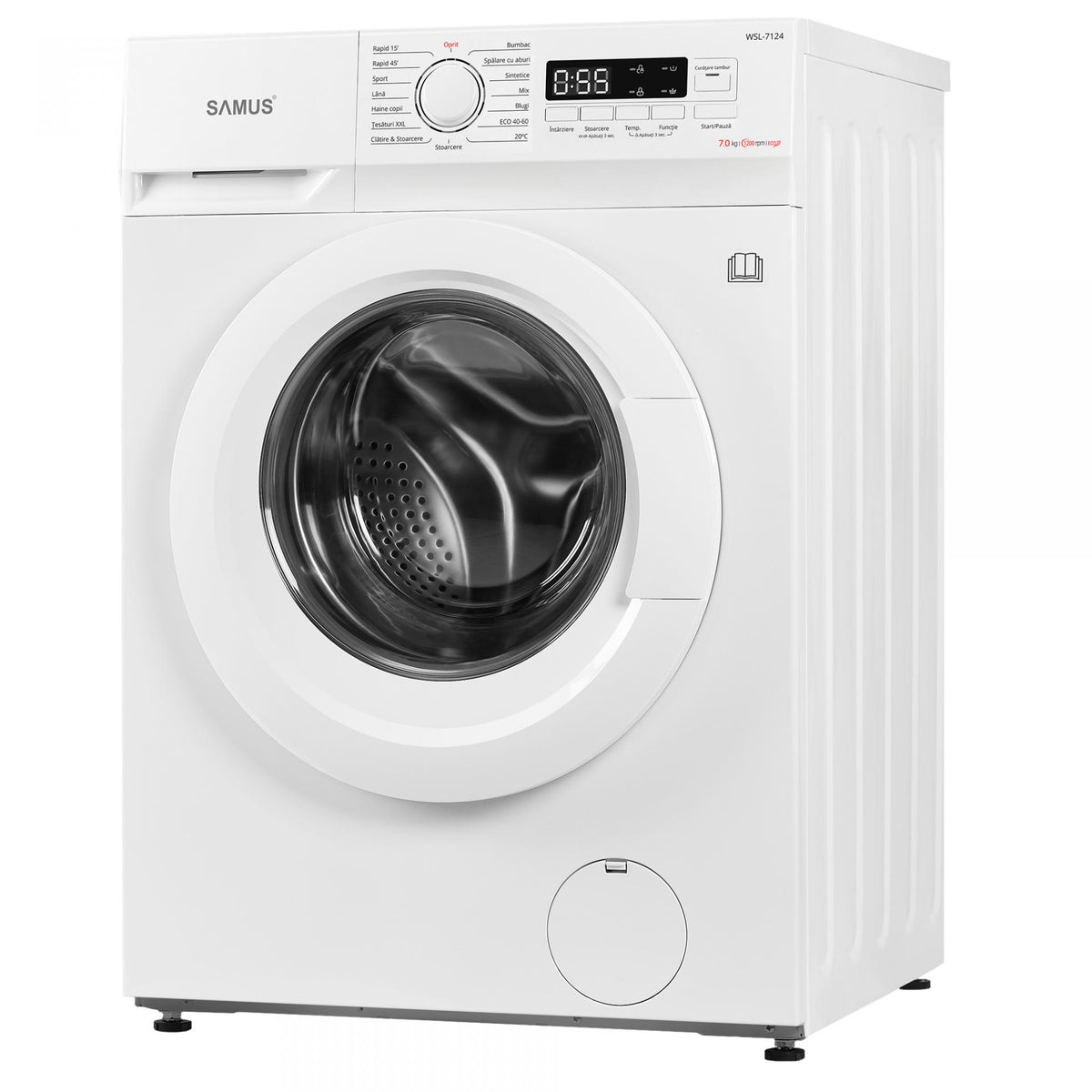 Mașină Spălat Rufe Samus WSL-7124 | 7kg, 1200 RPM, Inverter, 59.5x50x85cm
