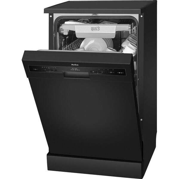 Masina de spalat vase Amica DFM46C8EOiBH | 45cm, 10 Seturi, Clasa C, Inverter, Negru