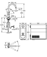Grohe Accesoriu bucatarie Baterie Bucatarie Grohe Blue Home 31455DC1 | Filtare, Racire, Carbogazoasa, Crom Mat
