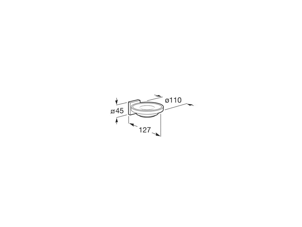Roca Accesorii baie Suport Sapun Roca A816820001 | Cubica, Perete, Crom, 110x45x127mm