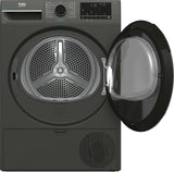 Beko Uscator de rufe Uscator de rufe Beko B3T68239MGEU | 8kg, Pompa de caldura, Clasa D, SteamCure, Manhattan Grey