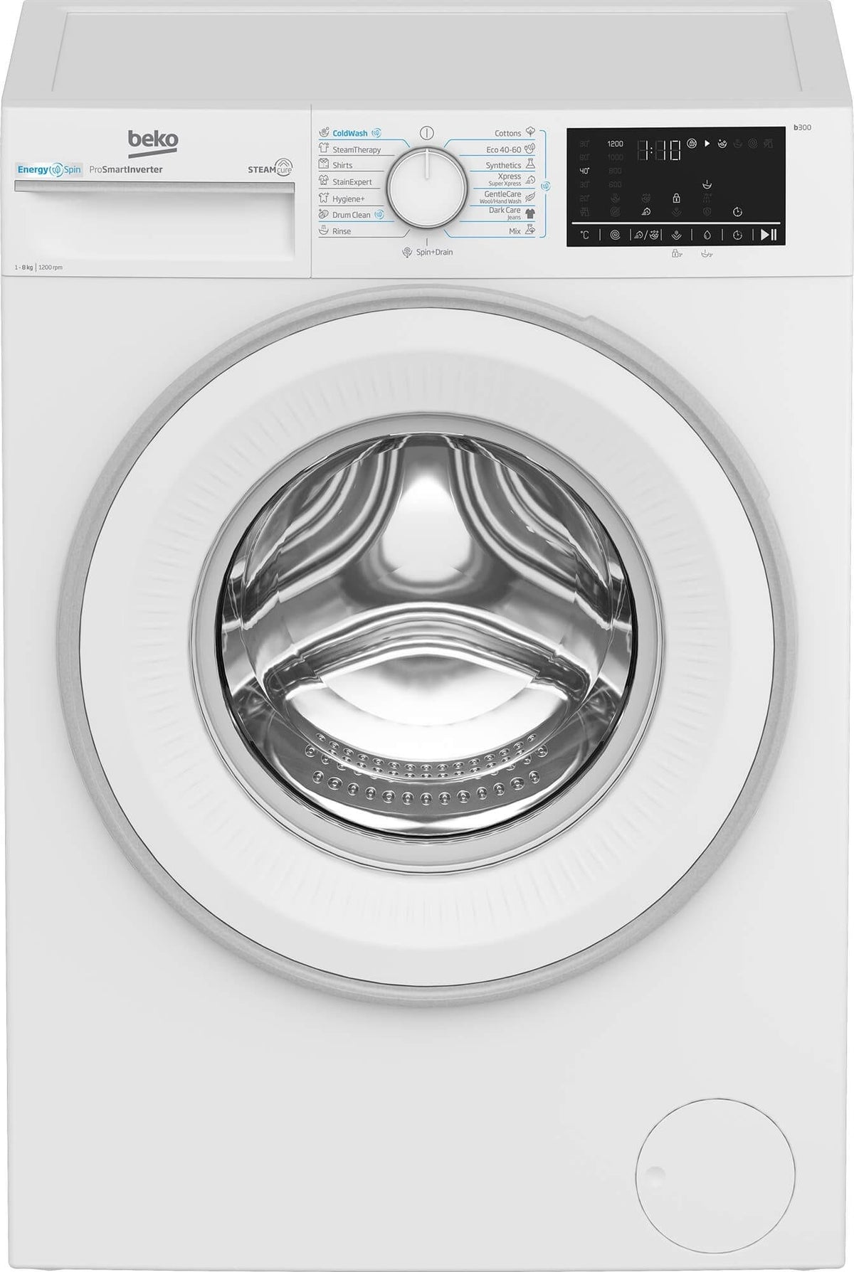 Beko Masina de spalat rufe Masina de spalat rufe Beko B3WFU48215WWES | 8kg, 1200rpm, Clasa A, Motor ProSmartInverter