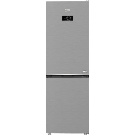 BEKO Combina frigorifica Beko, 316l, Clasa C, No Frost, Compresorul ProSmart Inverter, Display, AeroFlow, HarvestFresh, Metal look