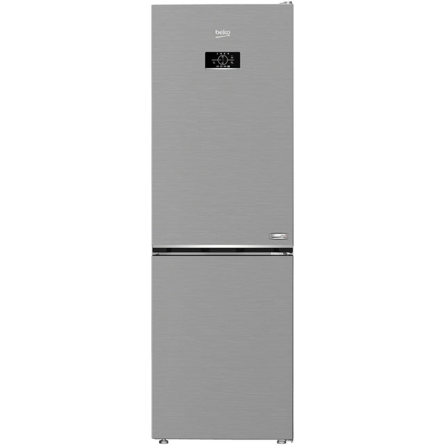 BEKO Combina frigorifica Beko, 316l, Clasa C, No Frost, Compresorul ProSmart Inverter, Display, AeroFlow, HarvestFresh, Metal look