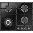 Hansa Plita pe gaz Plita pe gaz Hansa PGCD6101ApFB | 60cm, 4 arzatoare, WOK, gratare fonta, negru