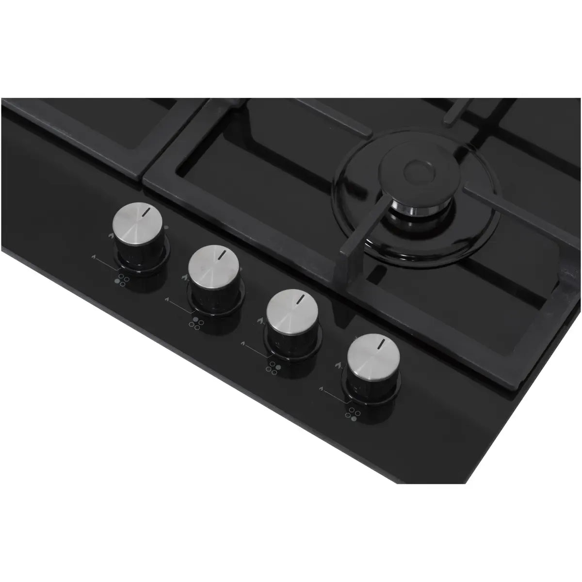 Nobeltek Plita pe gaz Plita pe gaz Nobeltek NHBG-6421BKF | 4 Arzatoare, Sticla Neagra, Gratare Fonta, Aprindere Buton