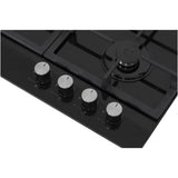 Nobeltek Plita pe gaz Plita pe gaz Nobeltek NHBG-6421BKF | 4 Arzatoare, Sticla Neagra, Gratare Fonta, Aprindere Buton