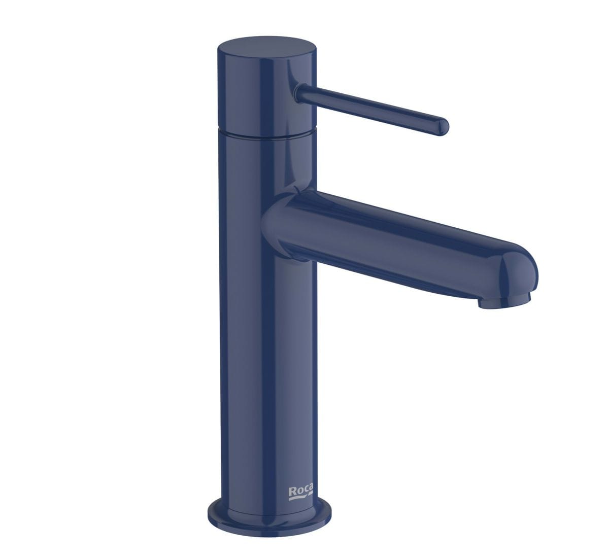 Roca Baterie lavoar Roca, Gama NU, monocomanda, marime S, levier metalic PIN, cartus ceramic, fara set de evacuare, cobalt blue, albastru