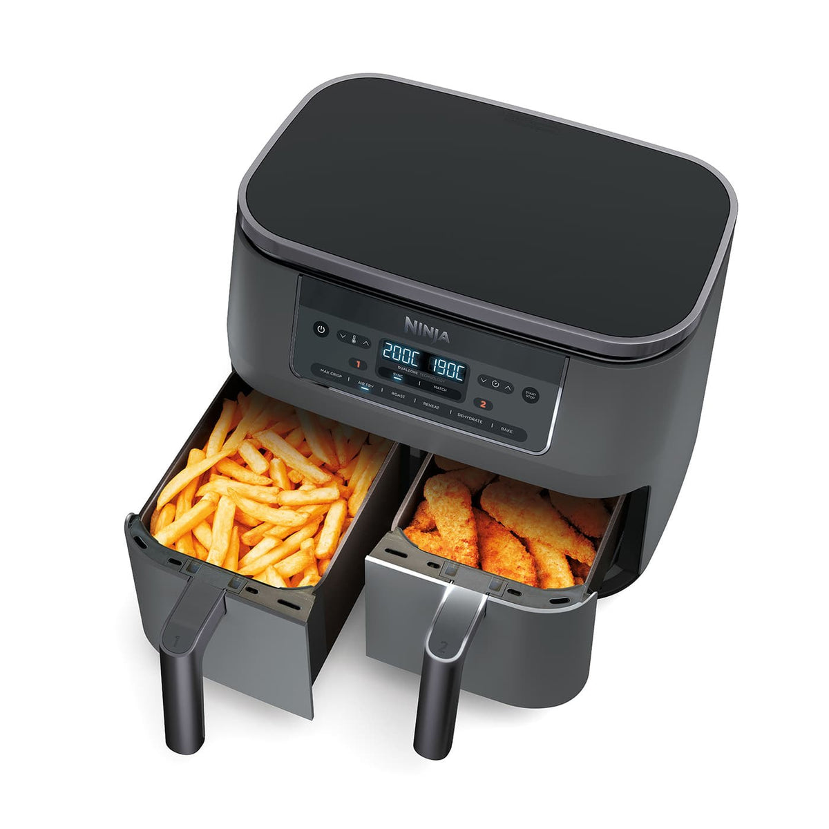 NINJA Friteuza dubla cu aer cald Ninja 6-in-1, 7.6Lgri
