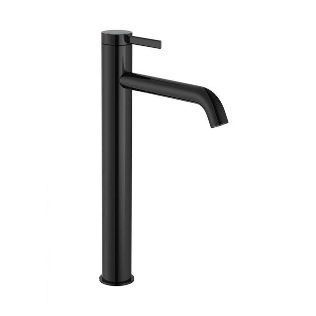 Roca Baterie lavoar Roca, Gama Ona, monocomanda, marime XL, levier metalic, cartus ceramic, set evacuare push to open, titanium black, negru