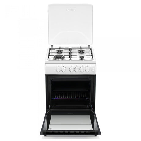 Aragaz SamusSM664APGS | 60cm, Alb, Timer, 60x63.5x86cm