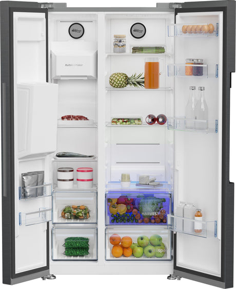 Beko Side by side Frigider Side by Side Beko GN162340XBRN | 571l, Clasa E, NoFrost, HarvestFresh