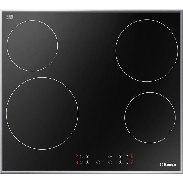 Hansa Plita electrica Plita Vitroceramica Hansa BHCI66306 | 60cm, 4 Zone, TouchControl, Inox