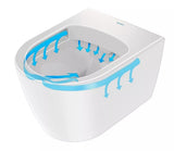 Duravit Vas wc Duravit, Toilet wm compact 480mm Soleil by Starck,white,rimless.,wd, Duraf. incl., suspendat, evacuare orizontala, fara capac (0026490000), alb