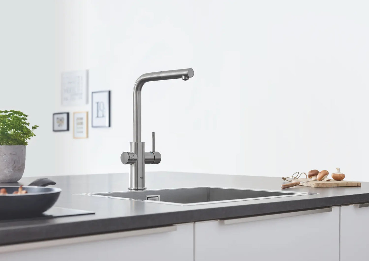 Grohe Sistem filtrare apa Baterie Bucatarie Grohe Blue Home 31539DC0 | Filtrare, Racire, Apa Carbogazoasa, Supersteel