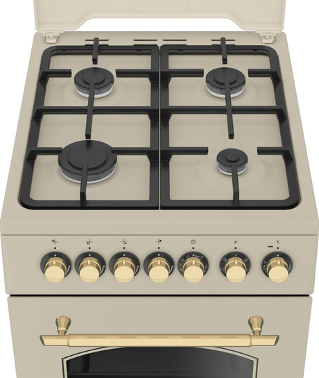 Beko Aragaz Aragaz Beko FSE52135DCRSN | Mixt, 4 Arzatoare, Cuptor Electric, Grill, 50x60x85cm