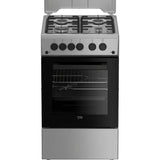 Beko Aragaz Aragaz Beko FSGT52110DXON | 4 Arzatoare, Grill Gaz, Rotisor, Timer, 50x60x85cm