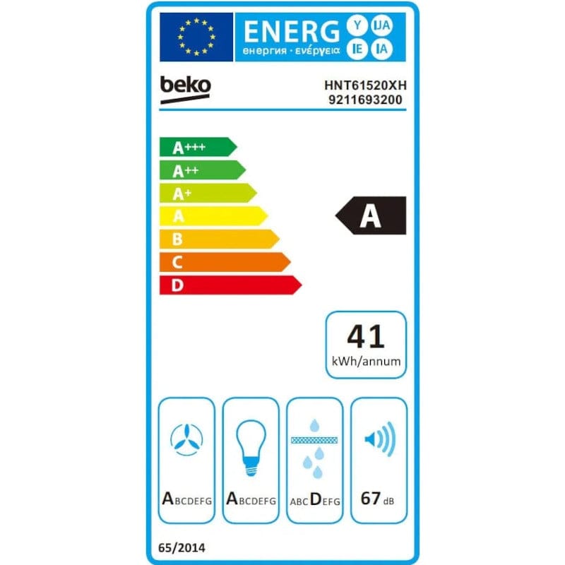 Beko Hota telescopica Hota Telescopica Beko HNT61520XH | 60cm, 574m3/h, LED, Inox