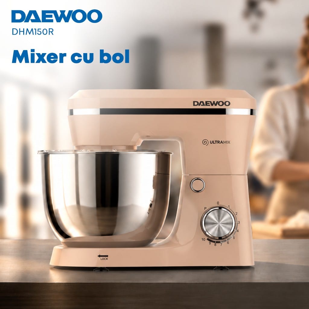 Daewoo SDA Mixer Mixer cu Bol Daewoo SDA DHM150R | 1600W, 10 Viteze, Bol 4.5L