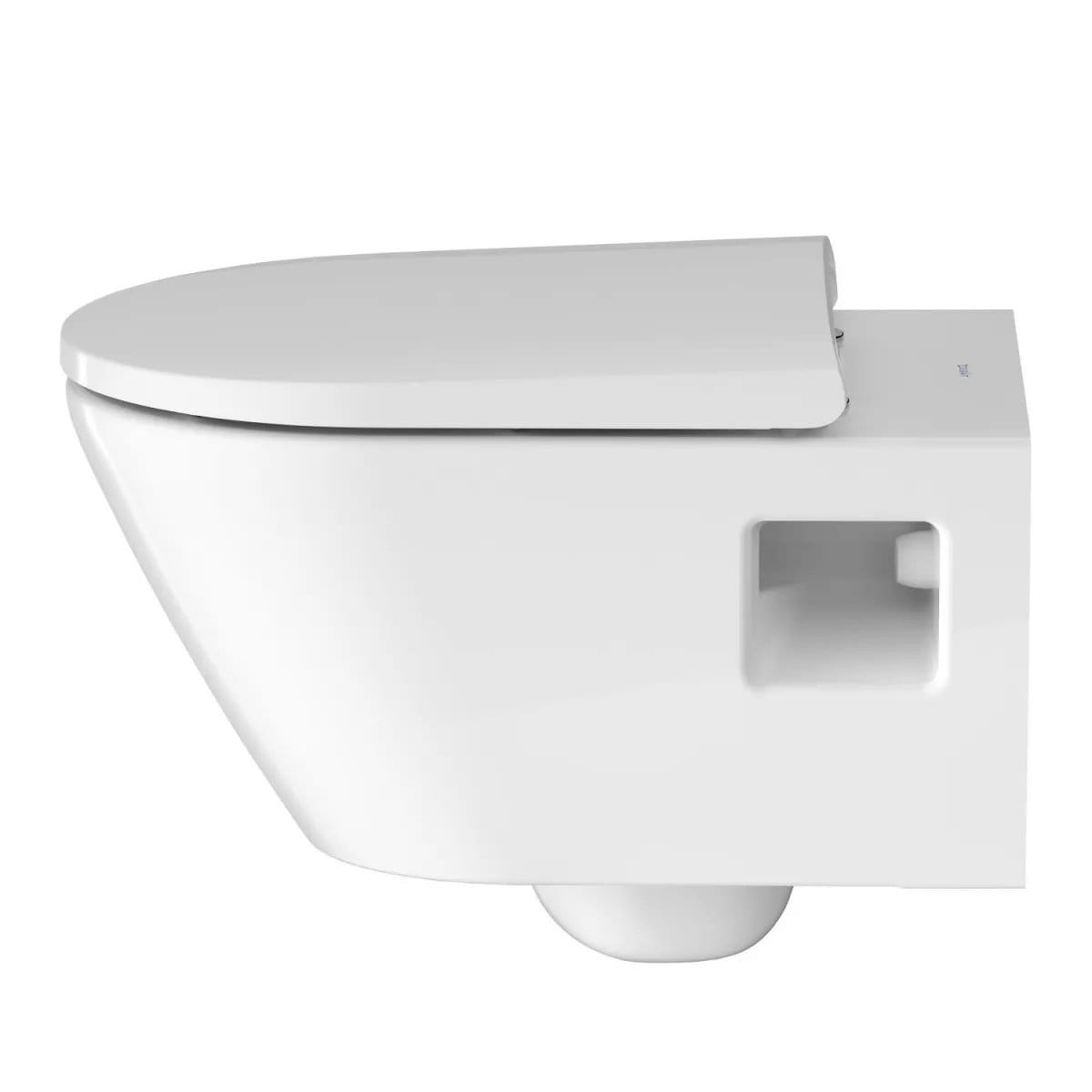 Duravit Vas wc Duravit, Toilet WM 540 mm D-Neo white, washdown, rimless, suspendat, evacuare orizontala, fara capac (0021610000 / 0021690000), alb