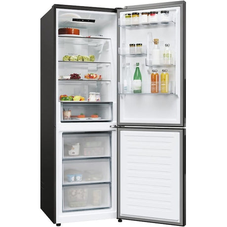 Candy Combina frigorifica Combina frigorifica Candy ECN2CQTEB186 | 350L, No Frost, WiFi, Clasa E, Negru, 59.5x66.7x185cm