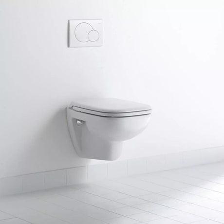 Duravit Vas wc + capac Duravit, Toilet wall mounted D-Code seat and cover with soft closure, suspendat, evacuare orizontata, cu capac (0067390000), soft close, alb
