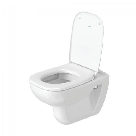 Duravit Vas wc + capac Duravit, Toilet-set w/m D-Code rimless washdown model, incl.s&c, w.SC, suspendat, evacuare orizontala, cu capac (0067390000), soft close, alb