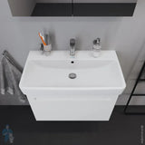 Duravit Lavoar Duravit, WB/FWB 600 mm Duravit No.1 white, w.OF,W.TP,1 TH,underneath glazed, montare pe perete/blat, cu preaplin, gaura pt baterie, smalt pe interior, dreptunghiular, alb