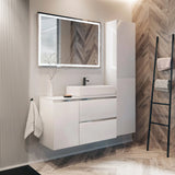 Roca Baterie lavoar Roca, Gama Naia, monocomanda, marime XL, levier metalic, cartus ceramic, fara set de evacuare, titanium black, negru