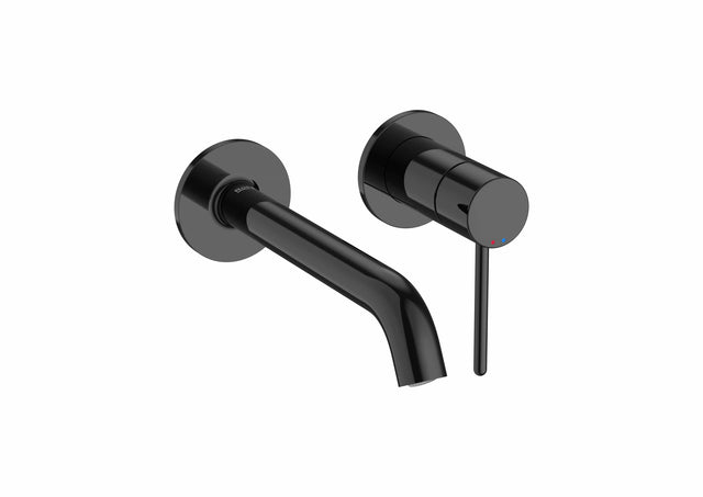 Roca Baterie lavoar Roca, Gama NU, incastrata, monocomanda, marime M, levier metalic PIN, cartus ceramic, fara set de evacuare, necesita corp instalare, titanium black, negru
