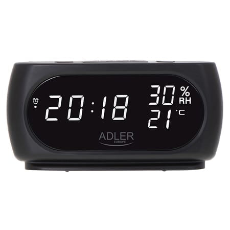Adler Ceas Ceas Alarma Adler AD1186 | Afisare Temperatura, Umiditate, Display Digital