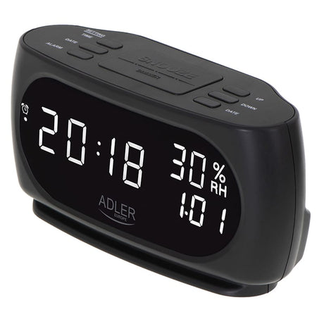 Adler Ceas Ceas Alarma Adler AD1186 | Afisare Temperatura, Umiditate, Display Digital