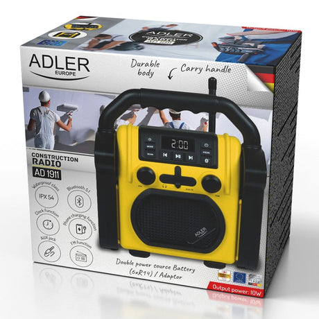 Adler Radio portabil Radio Portabil Adler AD1911 | IPX54, Bluetooth, AUX