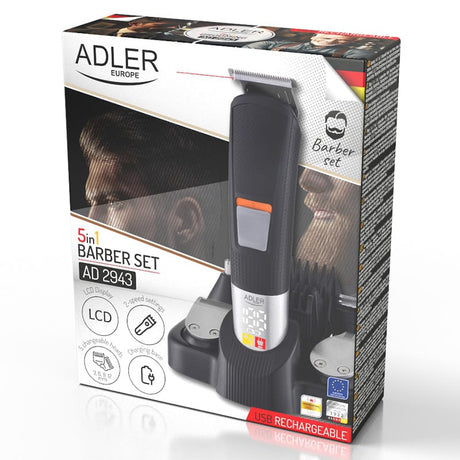 Adler Aparat de tuns Aparat de tuns Adler AD2943 | 5 in 1, Afisaj LED, Trimmer