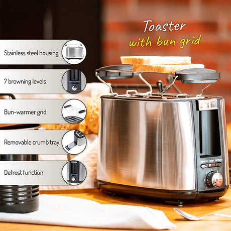 Adler Toaster Toaster Adler AD3214 | 900W, 7 Niveluri Rumenire