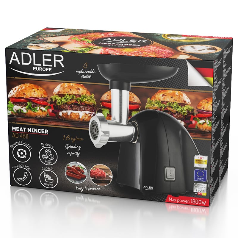 Adler Masina de tocat Masina de Tocat Carne Adler AD4811 | 1800W, Accesorii Incluse