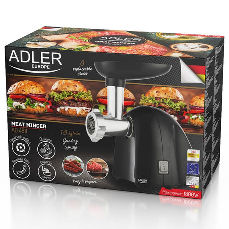 Adler Masina de tocat Masina de Tocat Carne Adler AD4811 | 1800W, Accesorii Incluse