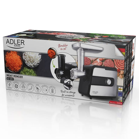Adler Masina de tocat Masina de Tocat Carne Adler AD4813 | 2000W, Razatoare Inclusa