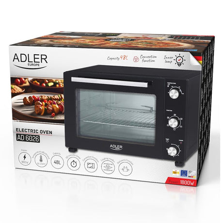 Adler Cuptor electric Cuptor Electric Adler AD6026 | 48L, 1800W, Timer, Termostat