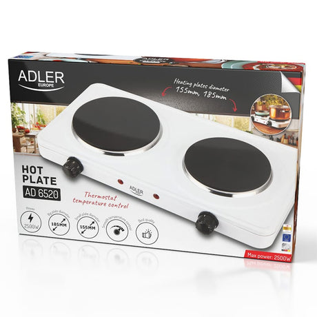 Adler Plita electrica Plita Electrica Dubla Adler AD6520 | 2500W, 2 Arzatoare