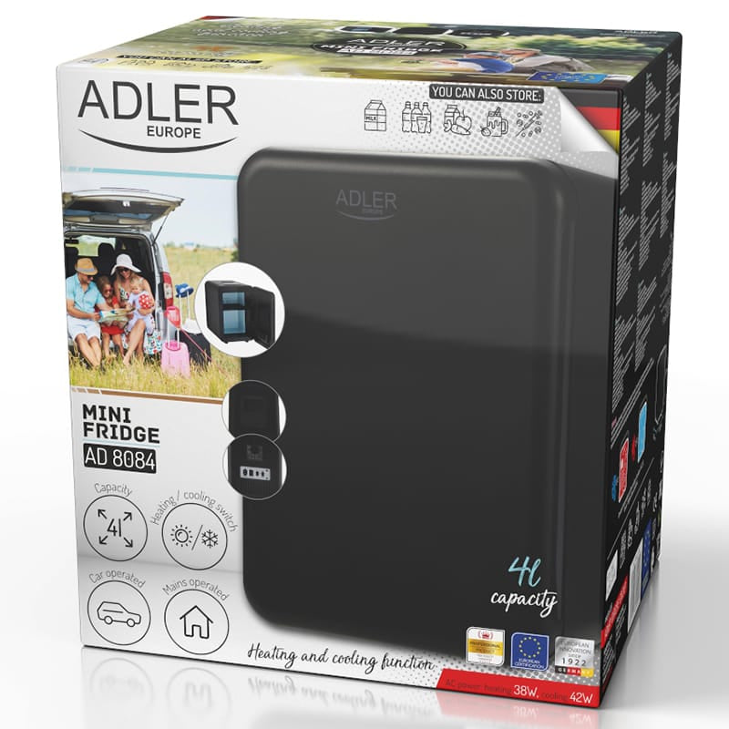 Adler Minibar Mini Frigider Adler AD8084 | 4L, Racire si Incalzire, 12V/230V