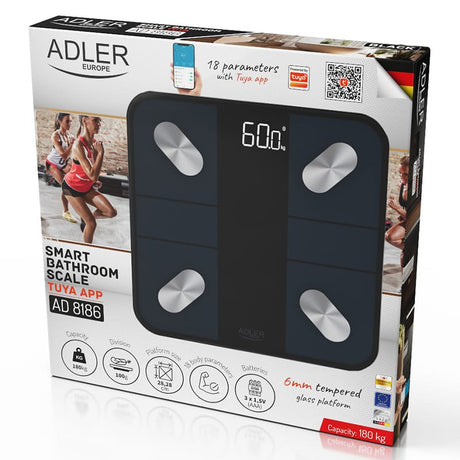 Adler Cantar corporal Cantar Corporal Smart Adler AD8186B | Tuya, Negru