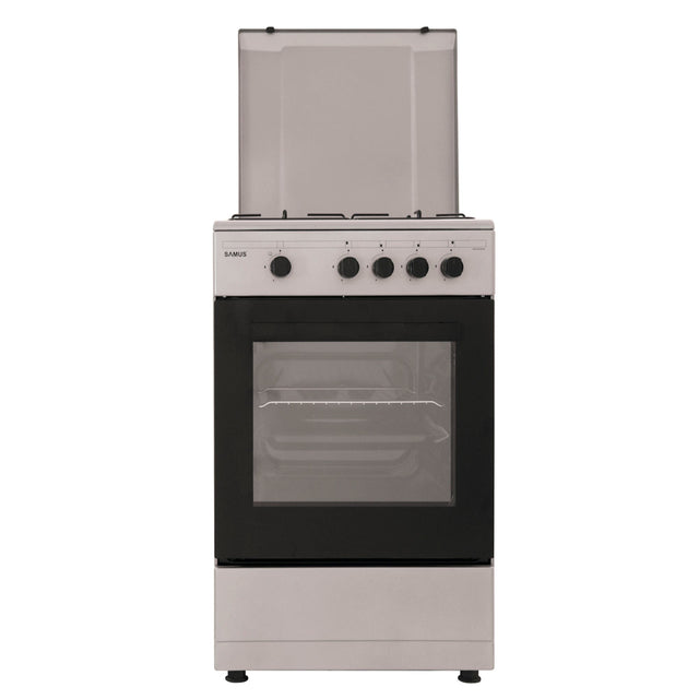 Samus Aragaz Aragaz Samus SM 450BSS | 4 Arzatoare, Gaz, Cuptor Electric, Inox, 50x54.3x85.2cm
