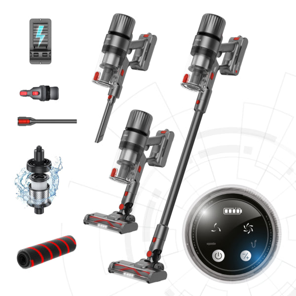 Aspirator Samus STORM AIR FORCE - Aspirator de praf 2 în 1 (de mână / vertical), sistem de aspirare tip cyclonic, motor puternic 250 W, tip motor