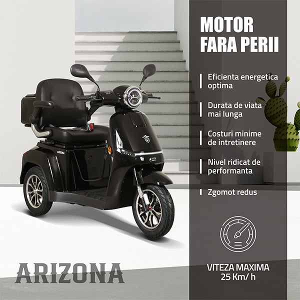 Triciclu Electric Samus Arizona-3R1-10T1000-60V20-Black | 1000W, 60V20Ah, Negru