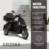 Triciclu Electric Samus Arizona-3R1-10T1000-60V20-Black | 1000W, 60V20Ah, Negru