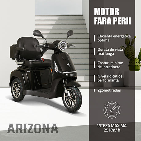 Triciclu Electric Samus Arizona-3R1-10T1000-60V20-Black | 1000W, 60V20Ah, Negru