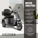Triciclu Electric Samus Arizona-3R1-10T1000-60V20-Silver | 1000W, 60V20Ah, Argintiu